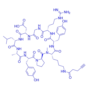 炔基环肽cyclo(YRGDLAYp(NMe)K)/2708163-14-6/cyclo(YRGDLAYp(NMe)K)