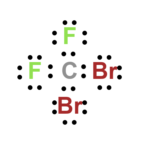 cbr2f2 lewis structure