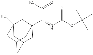 (R)-N-BOC-3-羟基金刚烷基甘氨酸,1334321-39-9,结构式
