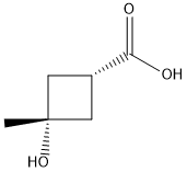 顺式-3-羟基-3-甲基环丁烷甲酸,1384855-41-7,结构式