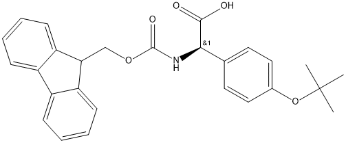 FMOC-4-叔丁基-D-苯甘氨酸,1270295-28-7,结构式