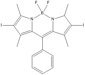 5,5-二氟-2,8-二碘-1,3,7,9-四甲基-10-苯基-5H-二吡咯并[1,2-C:2',1'-F][1,3,2]二氮杂硼烷-4-鎓-5-脲,1083009-44-2,结构式