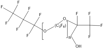 Perfluoropolyether alcohol Structure