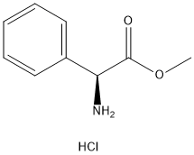 (S)-(+)-2-苯基甘氨酸甲酯,15028-39-4,结构式
