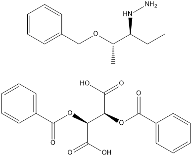 [(2S,3S)-2-(苄氧基)-3-戊基]肼-(2S,3S)-2,3-二(苯酰氧基)丁二酸,183871-36-5,结构式