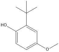 叔丁基-4-羟基茴香醚,25013-16-5,结构式