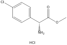 R-4-氯苯甘氨酸甲酯盐酸盐,59410-89-8,结构式