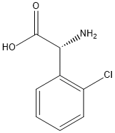 D-(2-クロロフェニル)グリシン 塩化物 化学構造式