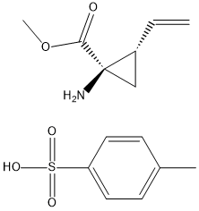 Methyl (1R,2S)-1-amino-2-vinyl cyclopropane-1-carboxylate 4-methylbenzenesulfonate Structure