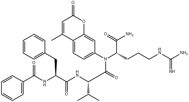 BZ-PHE-VAL-ARG-AMC 化学構造式