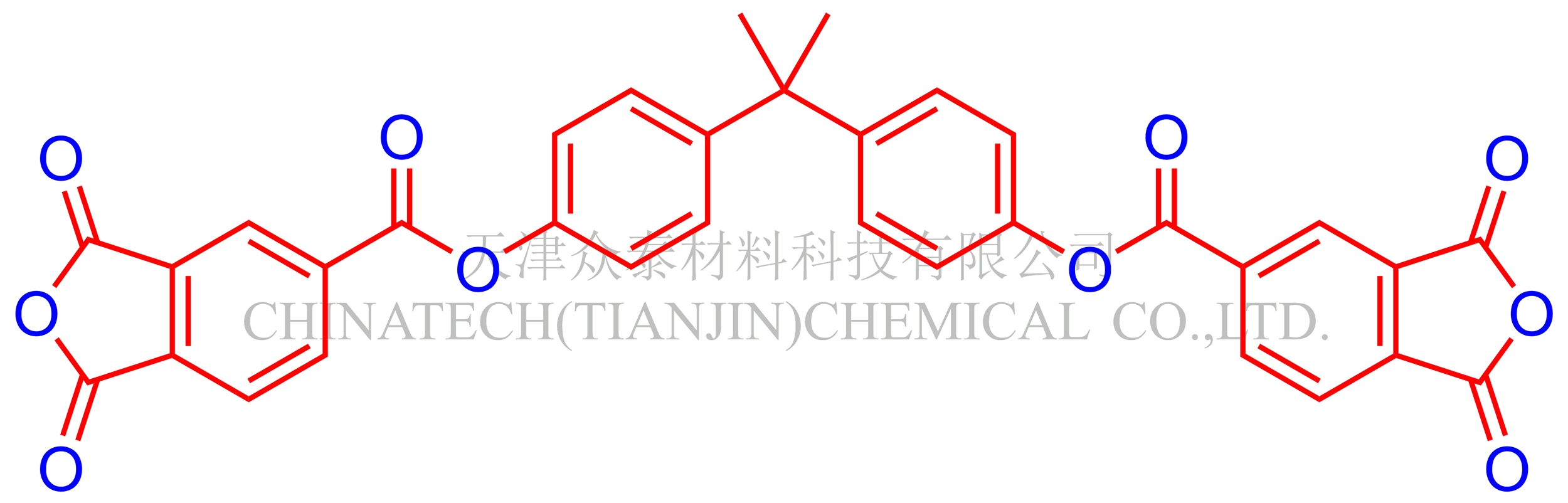 5-异苯并呋喃甲酸1,3-二氢-1,3-二氧基- 5,5'-[(1-甲基亚乙基)二4,1-苯烯]酯 产品图片