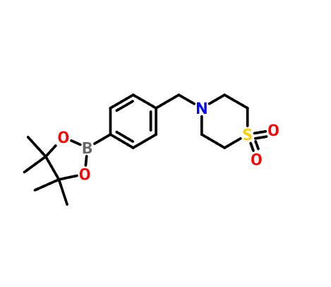 4-((1,1-二氧代硫代吗啡林)甲基苯硼酸频哪醇酯 产品图片