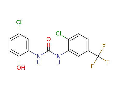 1-(5-氯-2-羟基苯基)-3-(2-氯-5-(三氟甲基)苯基)脲 产品图片