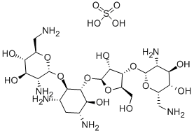 Schéma molekuly síranu neomycínu