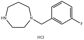 1-(3-氟-苄基)-[1,4]二氮杂环庚烷盐酸盐, 1353965-37-3, 结构式