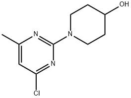 1-(4-氯-6-甲基-嘧啶-2-基)-哌啶-4-醇, 1353984-94-7, 结构式