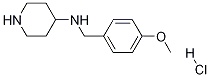 (4-甲氧基-苄基)-哌啶-4-基-胺盐酸盐, 1353974-43-2, 结构式