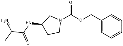(R)-3-((S)-2-AMino-propionylaMino)-pyrrolidine-1-carboxylic acid benzyl ester Struktur