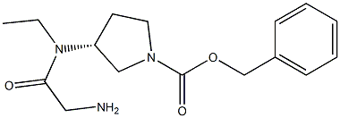 (R)-3-[(2-AMino-acetyl)-ethyl-aMino]-pyrrolidine-1-carboxylic acid benzyl ester Structure