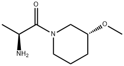 (S)-2-AMino-1-((R)-3-Methoxy-piperidin-1-yl)-propan-1-one 化学構造式