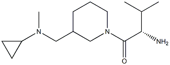 (S)-2-AMino-1-{3-[(cyclopropyl-Methyl-aMino)-Methyl]-piperidin-1-yl}-3-Methyl-butan-1-one Structure
