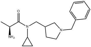 (S)-2-AMino-N-(1-benzyl-pyrrolidin-3-ylMethyl)-N-cyclopropyl-propionaMide Struktur