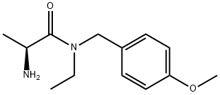(S)-2-氨基-N-乙基-N-(4-甲氧基苄基)丙酰胺, 1304397-03-2, 结构式