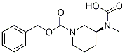 (S)-3-(CarboxyMethyl-aMino)-piperidine-1-carboxylic acid benzyl ester 化学構造式