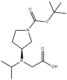 (S)-3-(CarboxyMethyl-isopropyl-aMino)-pyrrolidine-1-carboxylic acid tert-butyl ester Struktur