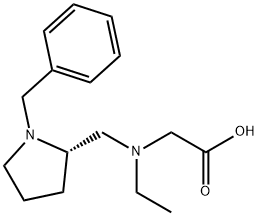 [((S)-1-Benzyl-pyrrolidin-2-ylMethyl)-ethyl-aMino]-acetic acid Struktur