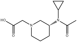 [(R)-3-(Acetyl-cyclopropyl-aMino)-piperidin-1-yl]-acetic acid Structure