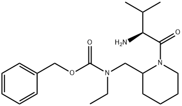 [1-((S)-2-AMino-3-Methyl-butyryl)-piperidin-2-ylMethyl]-ethyl-carbaMic acid benzyl ester Struktur
