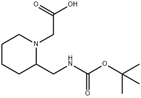 [2-(tert-ButoxycarbonylaMino-Methyl)-piperidin-1-yl]-acetic acid Structure