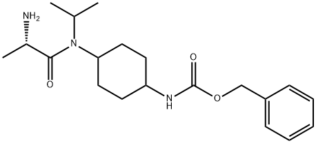 {4-[((S)-2-AMino-propionyl)-isopropyl-aMino]-cyclohexyl}-carbaMic acid benzyl ester Struktur