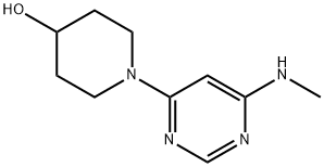 1-(6-MethylaMino-pyriMidin-4-yl)-piperidin-4-ol Structure