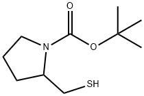 2-巯基甲基-吡咯烷-1-羧酸叔丁酯, 1353989-50-0, 结构式