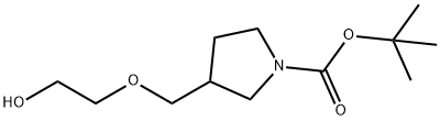 3-(2-Hydroxy-ethoxyMethyl)-pyrrolidine-1-carboxylic acid tert-butyl ester Struktur