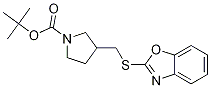 3-(Benzooxazol-2-ylsulfanylMethyl)-
pyrrolidine-1-carboxylic acid tert-
butyl ester Structure