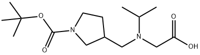 3-[(CarboxyMethyl-isopropyl-aMino)-Methyl]-pyrrolidine-1-carboxylic acid tert-butyl ester Structure