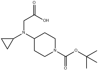 4-(CarboxyMethyl-cyclopropyl-aMino)-piperidine-1-carboxylic acid tert-butyl ester 结构式