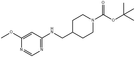4-[(6-Methoxy-pyriMidin-4-ylaMino)-Methyl]-piperidine-1-carboxylic acid tert-butyl ester Struktur