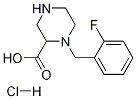 1-(2-Fluoro-benzyl)-piperazine-2-carboxylic acid hydrochloride Structure