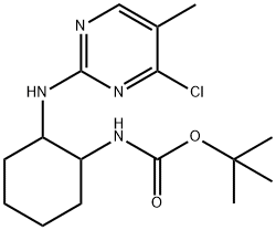 [2-(4-Chloro-5-methyl-pyrimidin-2-ylamino)-cyclohexyl]-carbamic acid tert-butyl ester Struktur