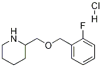 2-(2-Fluoro-benzyloxymethyl)-piperidine hydrochloride Struktur