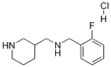 (2-Fluoro-benzyl)-piperidin-3-ylmethyl-amine hydrochloride Struktur
