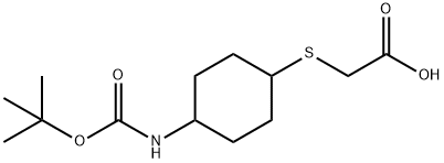 (4-tert-ButoxycarbonylaMino-cyclohexylsulfanyl)-acetic acid Struktur