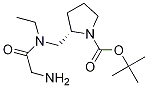 (S)-2-{[(2-AMino-acetyl)-ethyl-aMino]-Methyl}-pyrrolidine-1-carboxylic acid tert-butyl ester Struktur