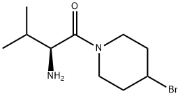 (S)-2-AMino-1-(4-broMo-piperidin-1-yl)-3-Methyl-butan-1-one Structure