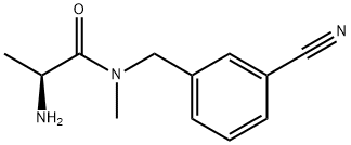 (S)-2-氨基-N-(3-氰基苄基)-N-甲基丙酰胺, 1307558-65-1, 结构式