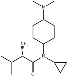 (S)-2-AMino-N-cyclopropyl-N-(4-diMethylaMino-cyclohexyl)-3-Methyl-butyraMide Struktur
